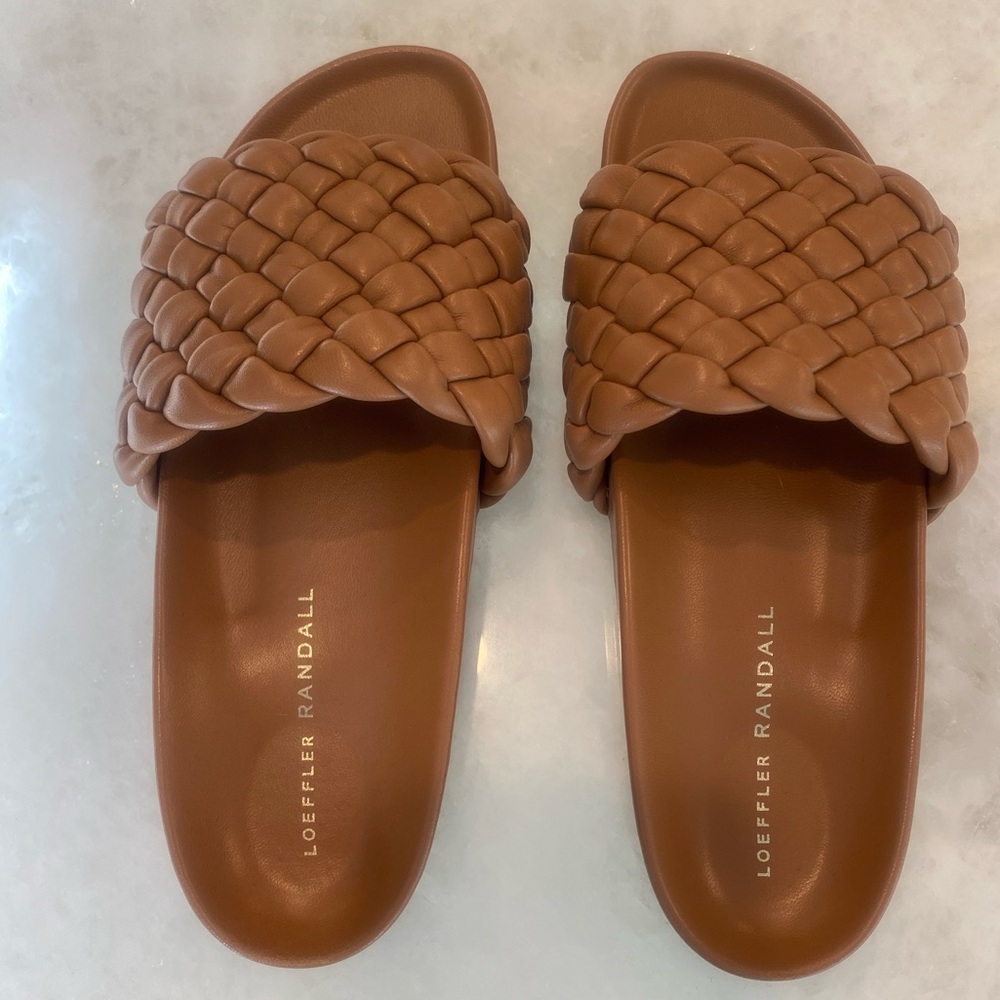 Loeffler Randall leather slides